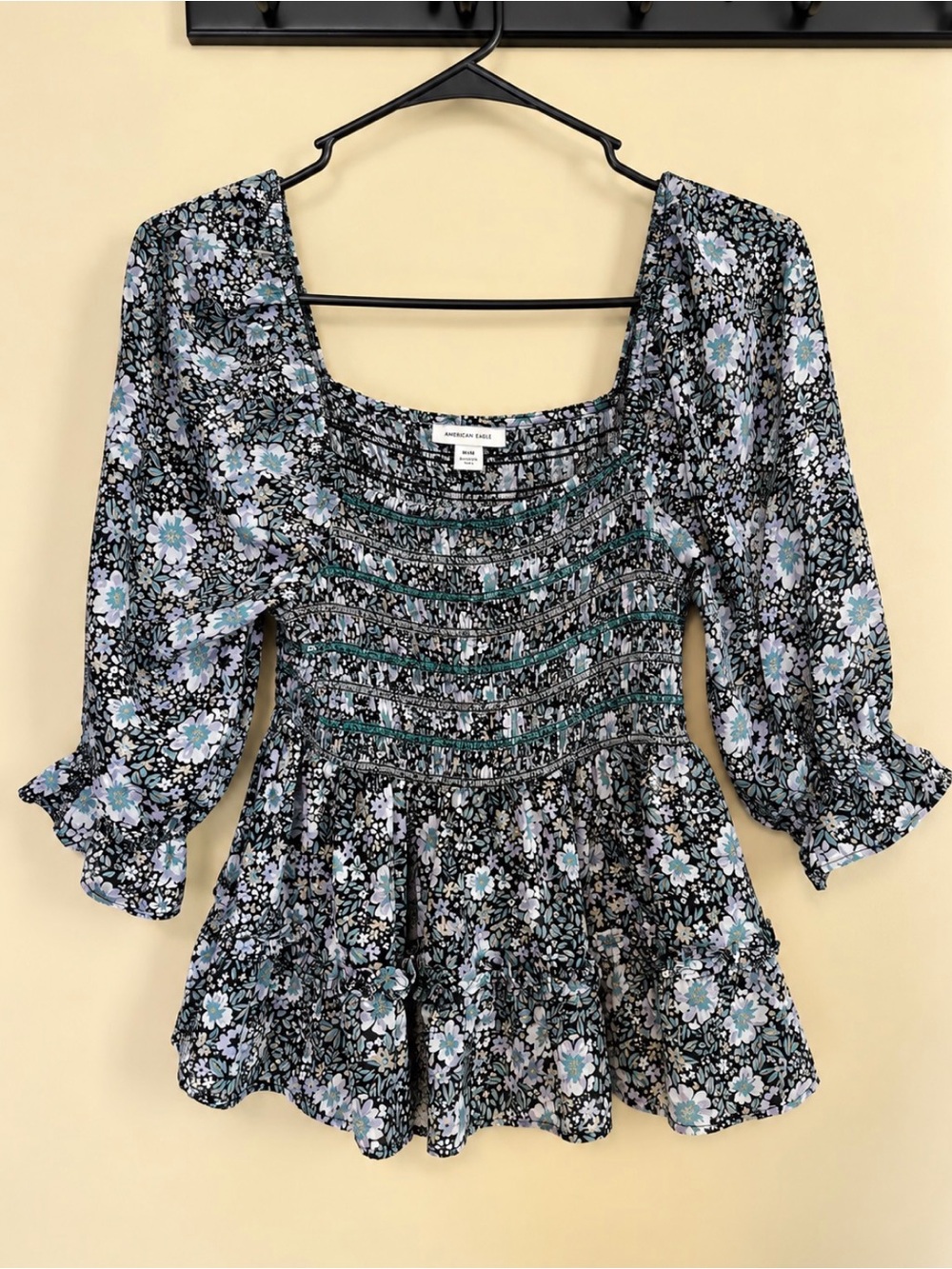 American Eagle Peplum Ruffle Top